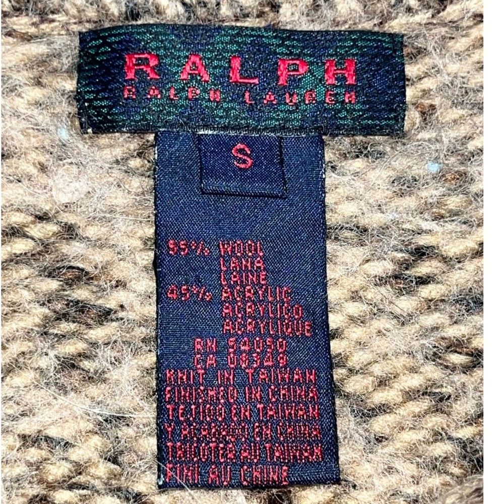 Ralph Lauren‎ Women's Textured Knit Long Cardigan Sweater Brown Size S - Picture 3 of 6